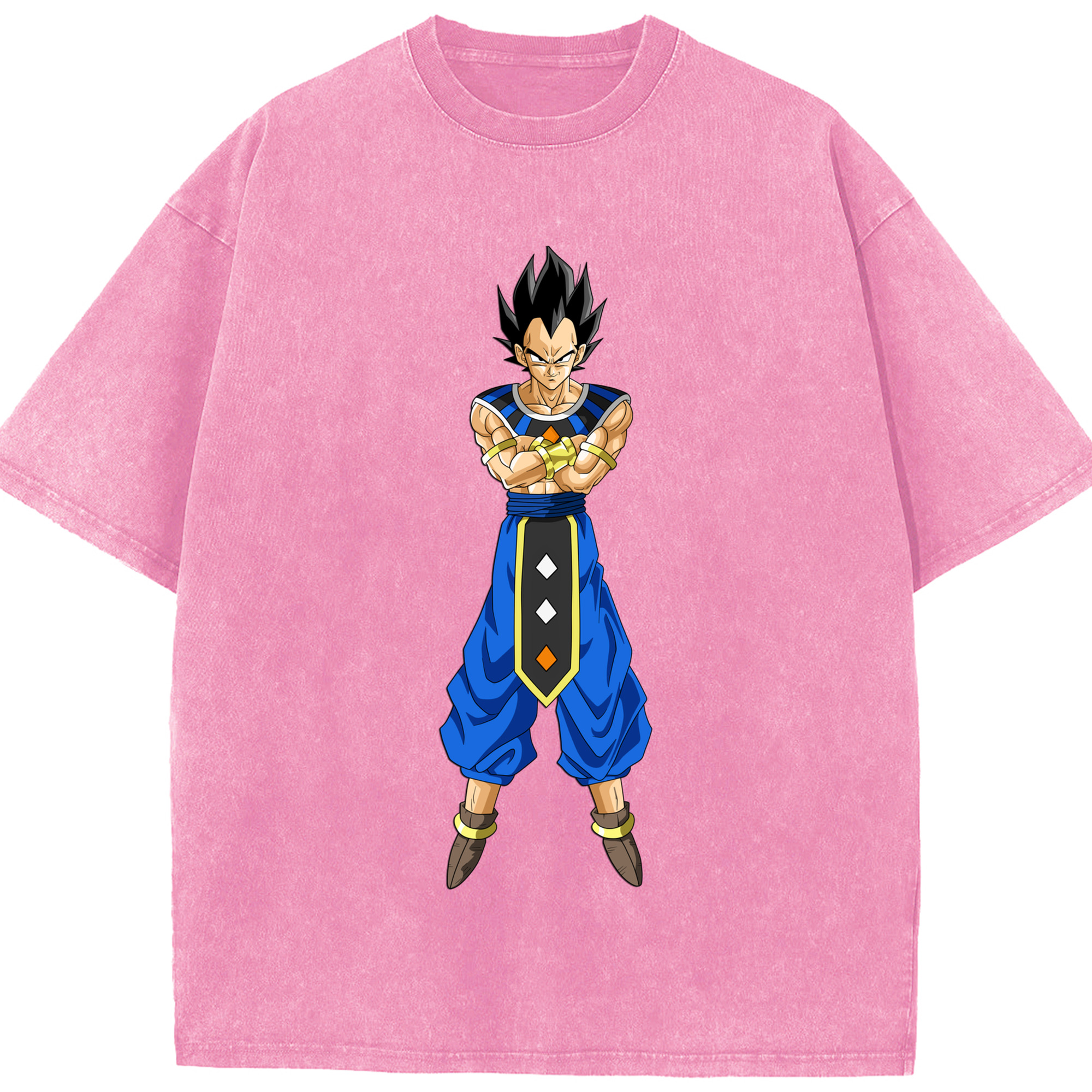 （画像用） ドラゴンボール ベジータ四世（Bejīta Yonsei）DRAGON BALL Vegeta IV 綿100% ヴィンテージ風 半袖Tシャツ（フロントプリント）